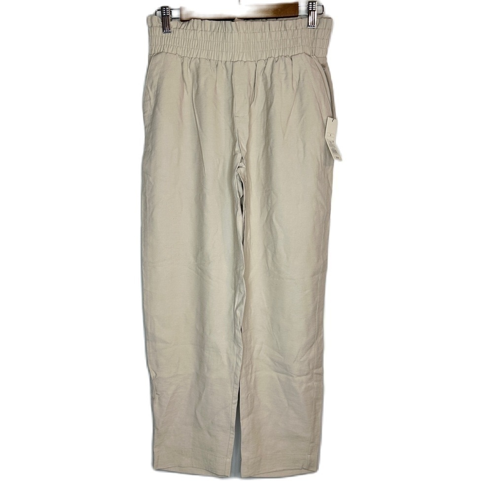 NEW A New Day Tan Elastic Waistband Pants Boho Beach Dress Women’s Small